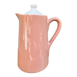 Vintage 1960s Sterling China Pink American Export Lines Coffee Pot — Maritime Mid-Century For Sale