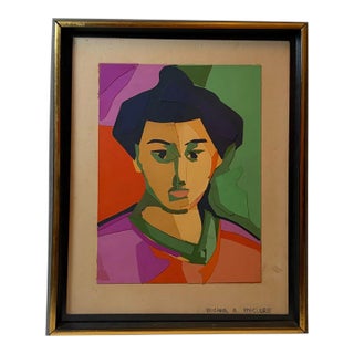 Michael A. McClure Early 1960s Mixed Media Collage Portrait For Sale