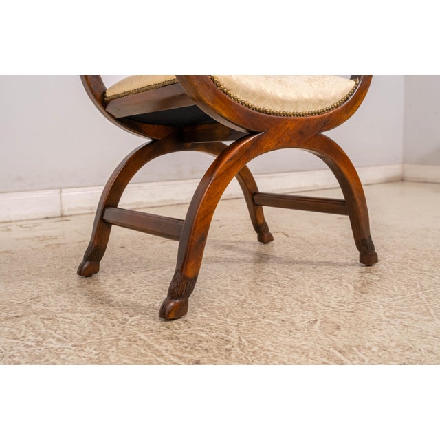 Theodore Alexander Rams Head Regency Mahogany Bench For Sale - Image 12 of 14