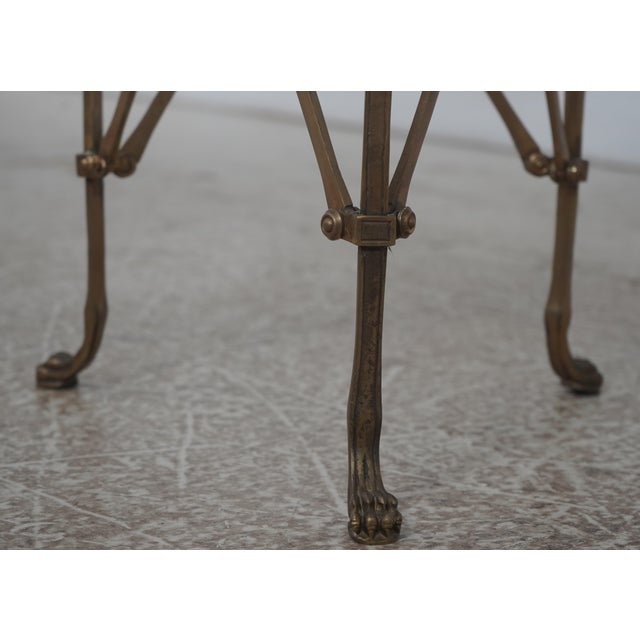 Theodore Alexander Round Granite & Brass Side Table For Sale - Image 10 of 13