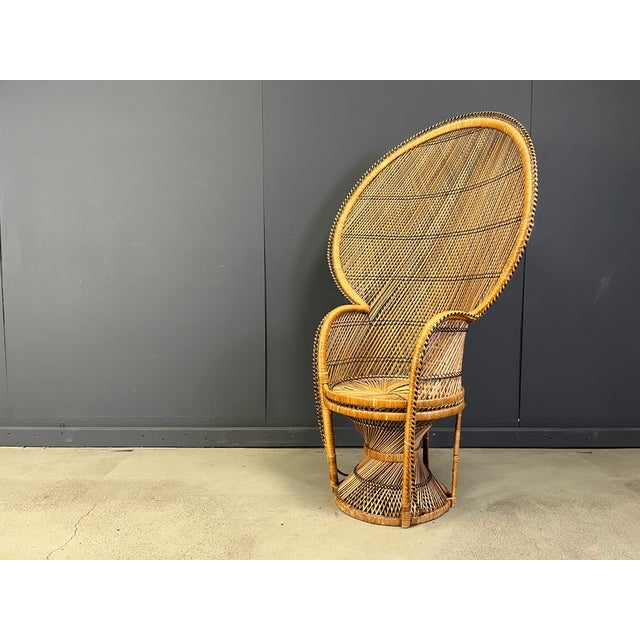 Vintage Wicker Peacock Chair, 1970s For Sale - Image 10 of 15