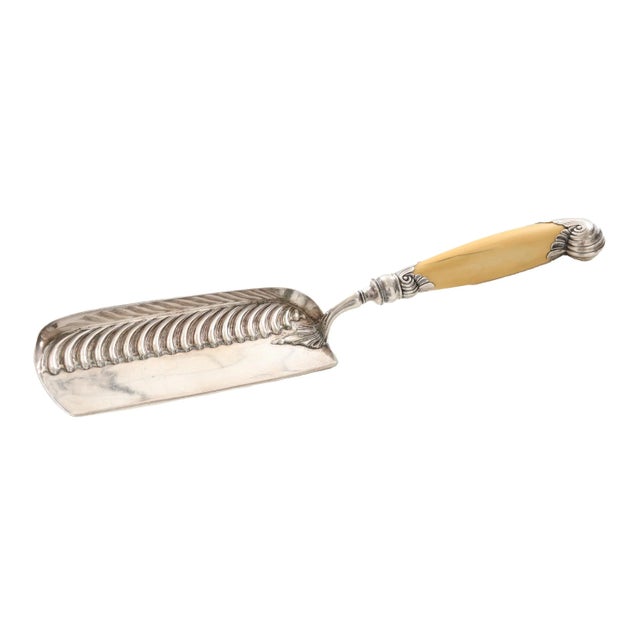 Metal English Silver Plated Crumb Catcher For Sale - Image 7 of 7