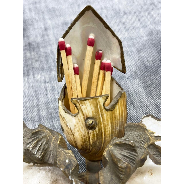 Vintage "Toledo" Shell Ashtray and Match Holder For Sale - Image 4 of 11