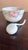 Antique, Early 20th Century Noritake Japan Azalea Porcelain Mayonnaise Dish With Nippon Ladle For Sale - Image 9 of 10