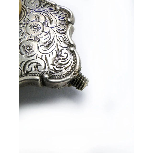 Czech Art Nouveau Silver Perfume Bottle, 1920s, in Good conditions. Designed 1920 to 1949