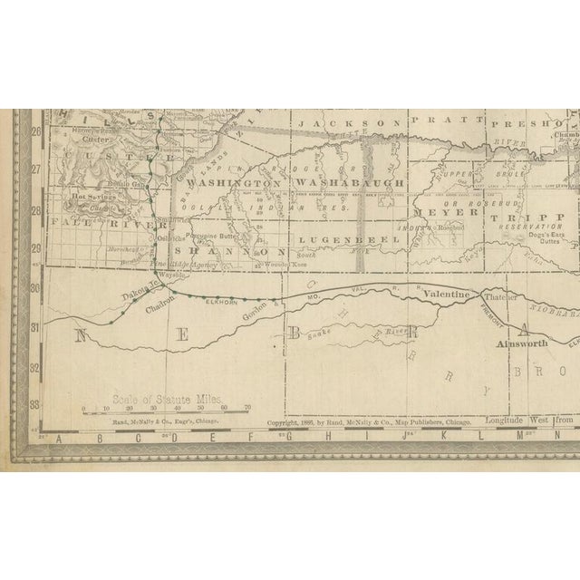 Late 19th Century Dakota Territory Railroad Map, 1888 For Sale - Image 5 of 11
