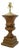 Vintage Neoclassical Gilded Spotted Carved Wooden Trophy Table Lamp For Sale