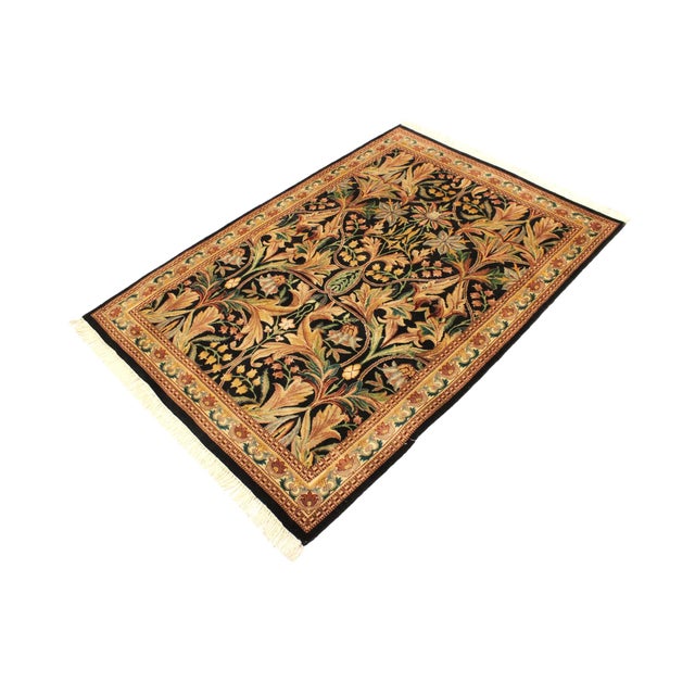 Designed with mesmerizing intricacy and gorgeous color palette, this hand-knotted masterpiece demonstrates the beauty and...