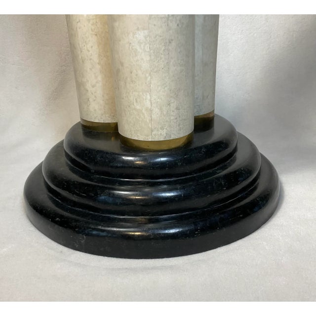 Maitland-Smith Faux Tusk Accent Side Table in Tessellated Stone Philippines, 1980s For Sale - Image 9 of 12