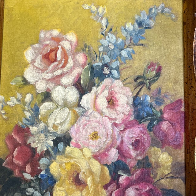 1970’s original traditional floral still life painting. Signed and framed. Measures approximately 9.5x11.5 or 15.5x17.5...