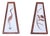 Mid-Century Modern Copper and Acrylic Glass Wall Lights with Heron & Dragonfly, 1950s, Set of 2 For Sale