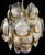Glass Vintage Italian Murano Chandelier with 24 Clear and Amber, 1980s For Sale - Image 7 of 15