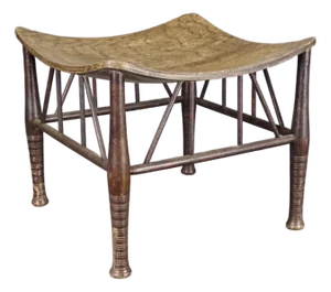 Early Thebes Stool Classic Egyptian Revival Period Piece 19thc
