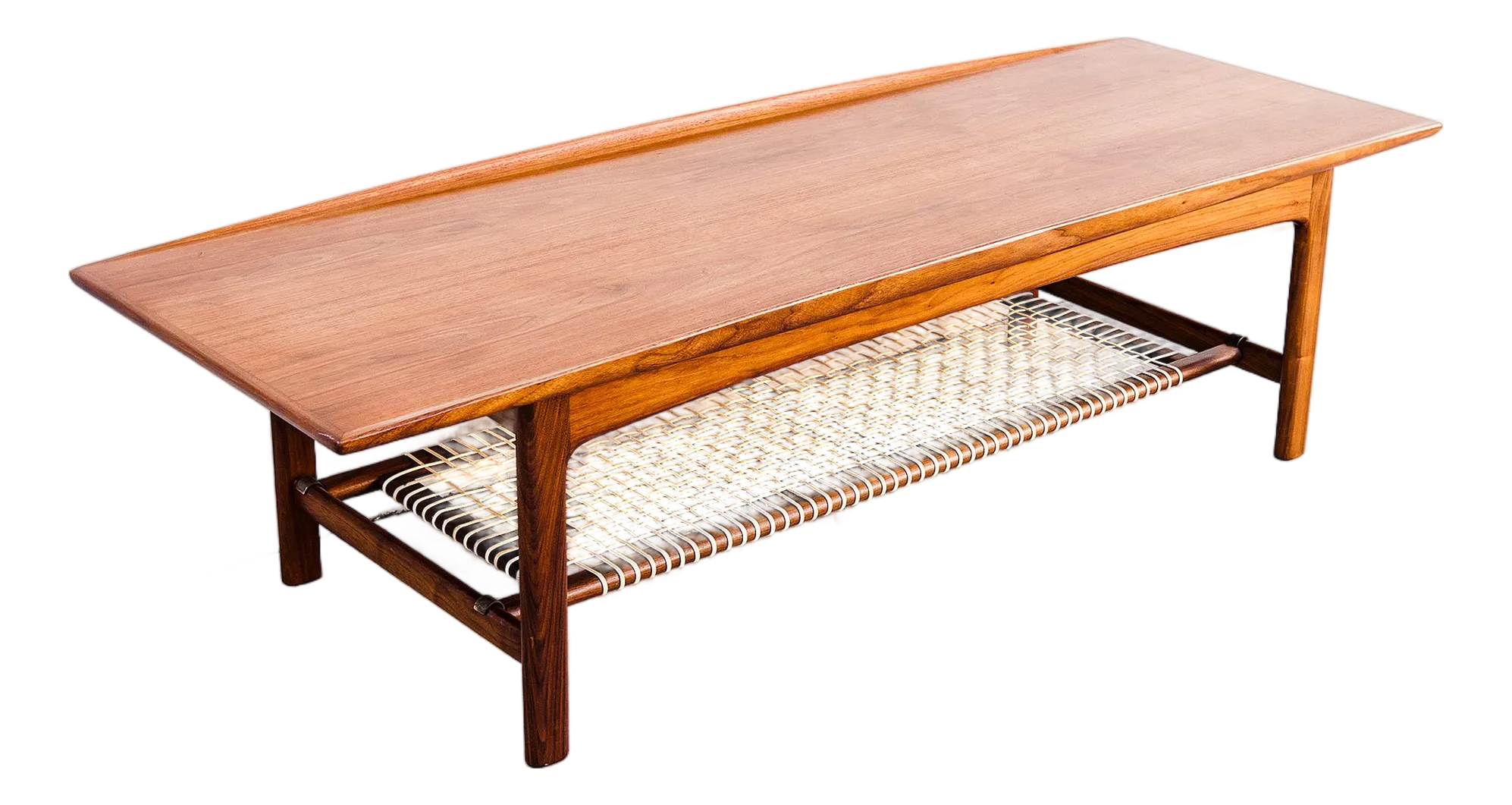 1960s Restored Scandinavian Mid Century Modern Walnut Coffee Table