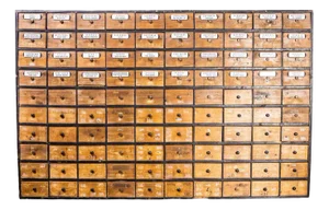 Large Vintage Dutch Seed Bank of Drawers, 1950s