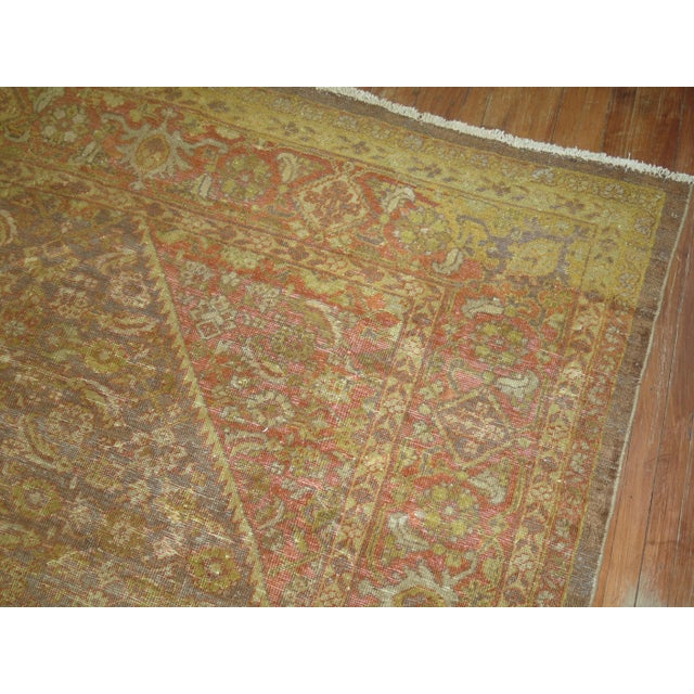 Antique Mahal Rug, 13'7'' X 14'2'' For Sale In New York - Image 6 of 13