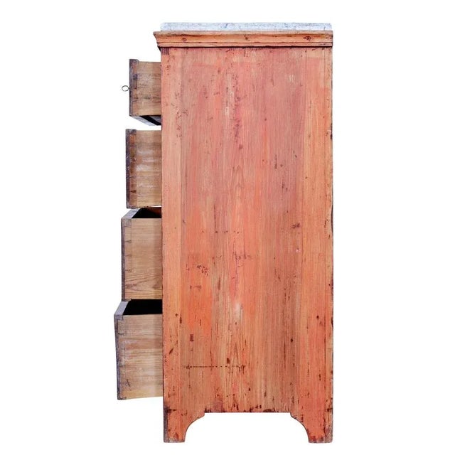 Early 19th Century Swedish Painted Pine Chest of Drawers For Sale - Image 4 of 12