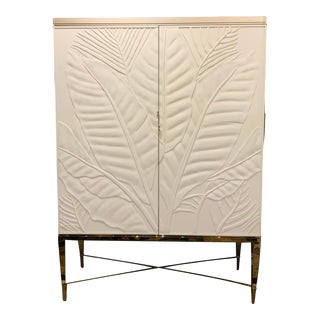 Caracole Modern White Palms Up! Bar For Sale