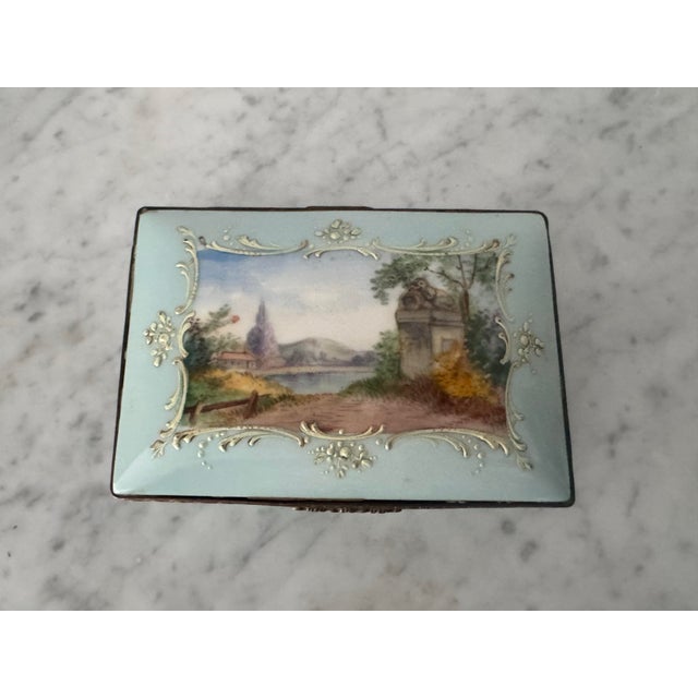 Traditional Antique Dresden Ceramic Trinket Box For Sale - Image 3 of 7