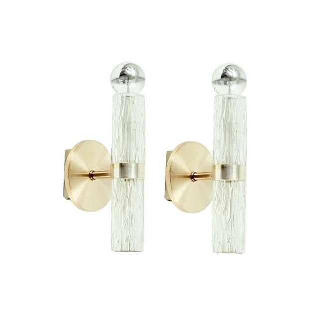 Mid-Century Modern Glass Wall Lamps from Kaiser Leuchten, Germany, 1960s, Set of 2 For Sale - Image 10 of 10