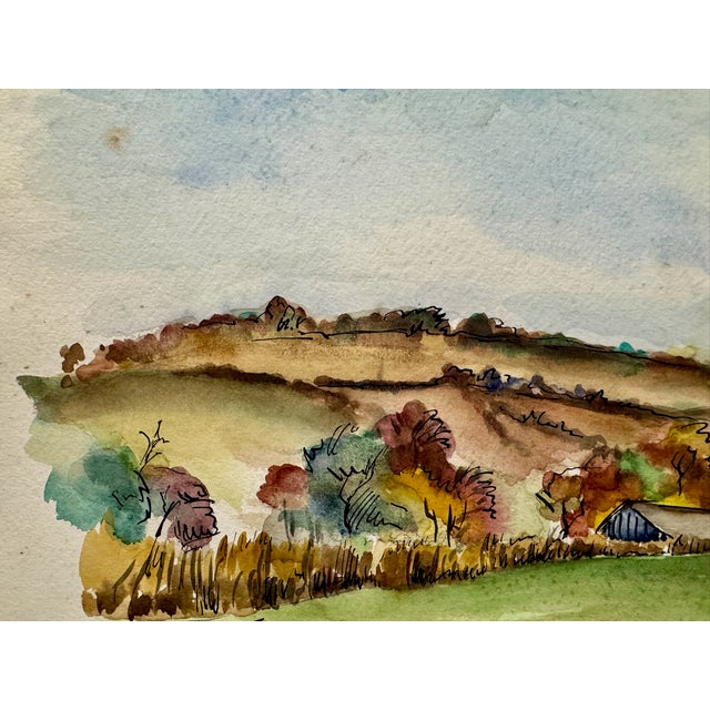 Original watercolor on paper by Henry Emil Salloch, also known as Heinz Emil Salloch, the German-born American artist and...