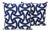 This marine blue geometric print, filled with interlocking curves, has a bold flair sure to heighten any setting! Made...