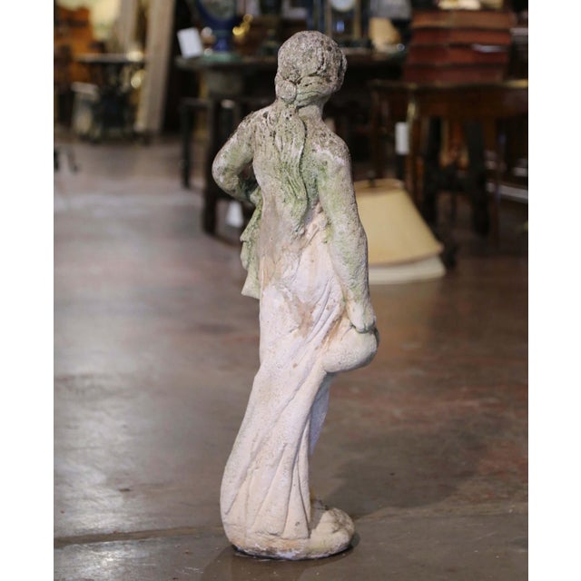 Early 20th Century French Stone Garden Statue of Woman Figure For Sale In Dallas - Image 6 of 8