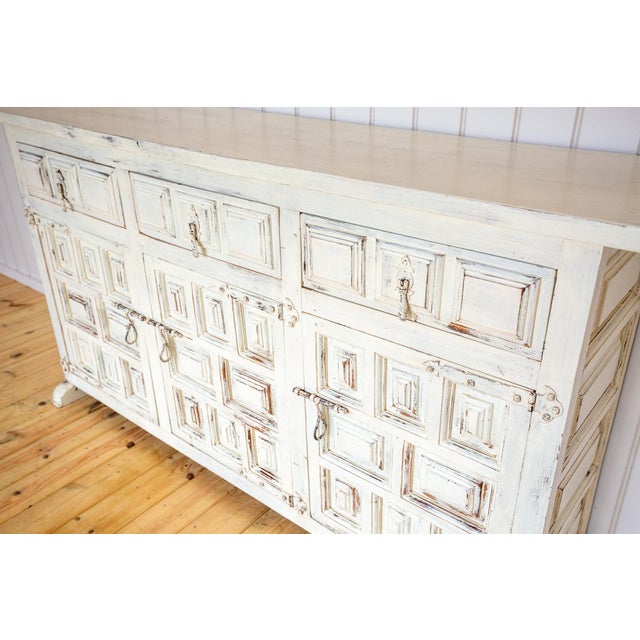 Vintage Spanish Sideboard in Oak, 1920s For Sale - Image 6 of 18