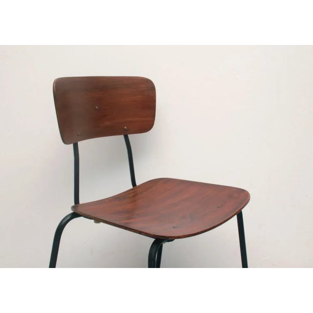 Industrial Style Plywood Chair, 1965 For Sale - Image 6 of 8