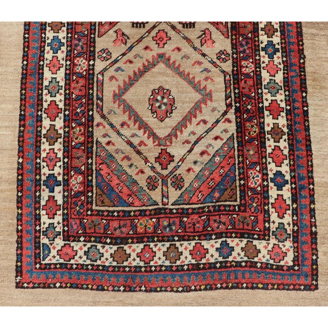 Tribal Persian Hand Knotted Antique Serab Long Runner in Tribal Design 3'7 X 14 For Sale - Image 9 of 11