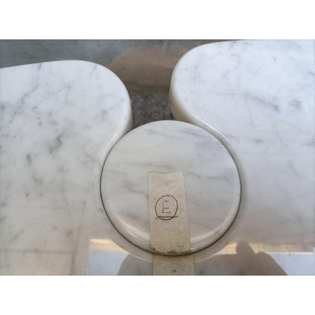 Eros Console Table in White Marble by Angelo Mangiarotti for Skipper, 1990s For Sale - Image 12 of 18