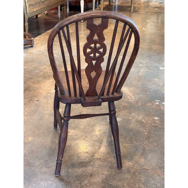 Set of Seven English Wheelback Windsor Chairs For Sale - Image 6 of 12