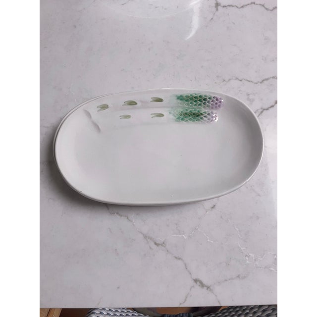 Set of 4 Italian Majolica Asparagus Plates For Sale In New York - Image 6 of 7