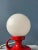 Mid-Century West German Ceramic Table Lamp with White Opaline Glass Shade For Sale - Image 10 of 11