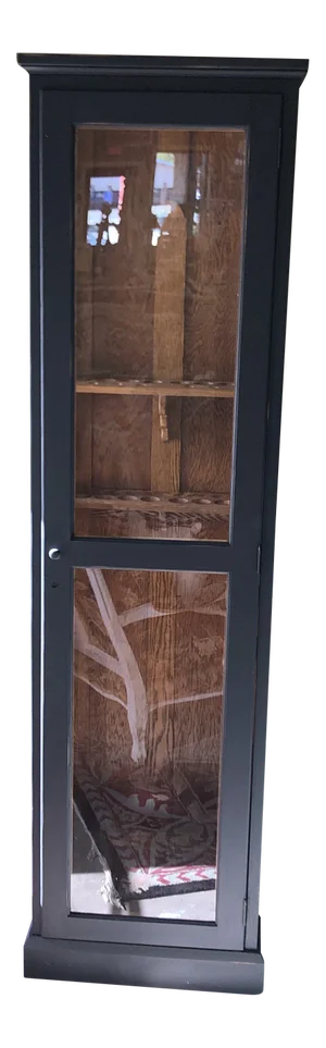 Oak & Black Billiards Cabinet