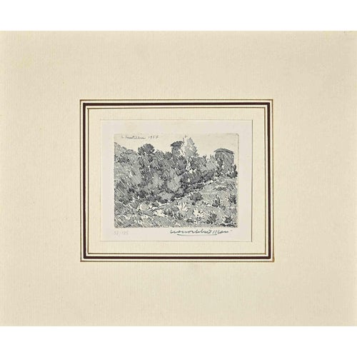 Leonardo Castellani, Bushes Edition of 125, 1957, Etching For Sale