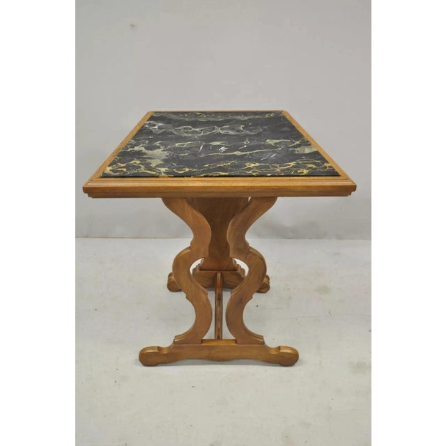 Early 20th Century Italian Renaissance Figural Carved Marble Top Side Table With Winged Cherub Head For Sale - Image 12 of 12