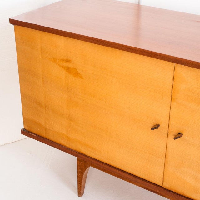 1960s Mid-Century Brown Wooden Sideboard, France, 1960s For Sale - Image 5 of 13
