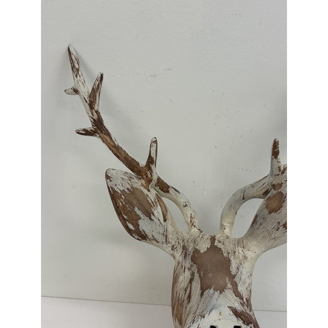 Metal Deer Head Wall Sculpture For Sale - Image 11 of 12