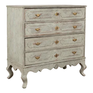 Large Oak Chest of Four Drawers, Sweden Circa 1800
