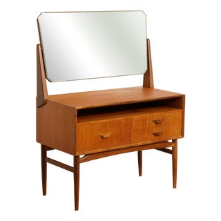 Vintage Dressing Table with Mirror For Sale