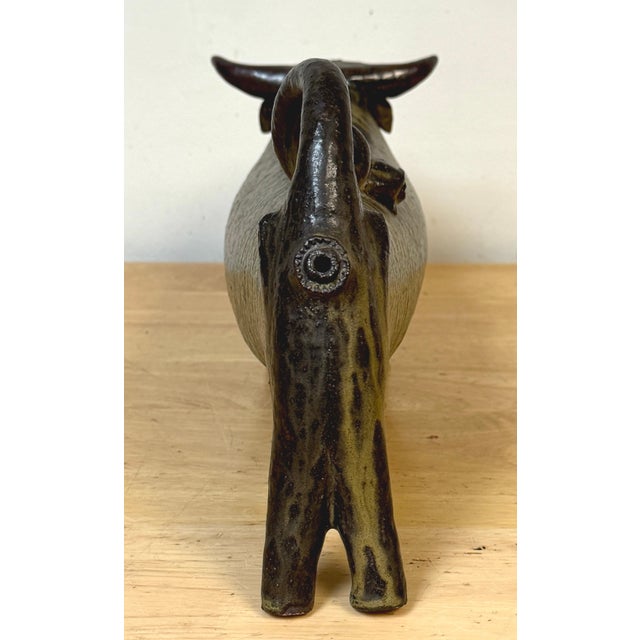 Jorge Mealha (1934 -2021) Pottery, Large Bull Sculpture Portugal, late 20th C. For Sale - Image 4 of 18