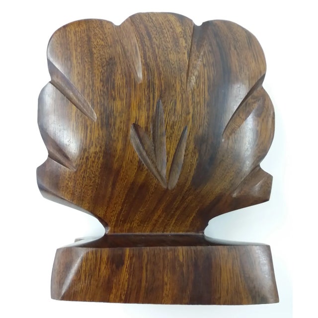 Heavy Ironwood Napkin or Letter Holder For Sale In Portland, ME - Image 6 of 10