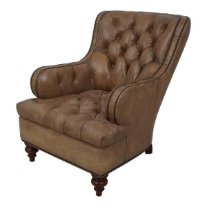 Maitland Smith Tufted Leather No.1134 Piper Chair