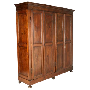 Large 19th Century Neoclassical Solid Walnut Cabinet