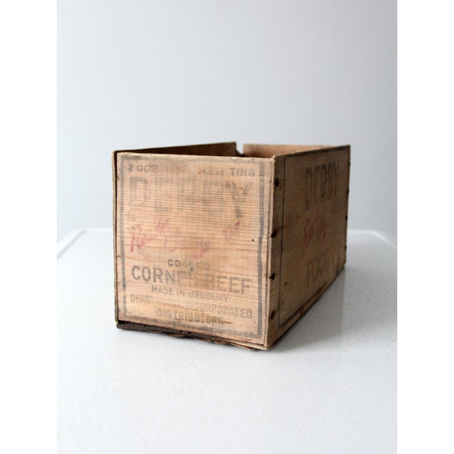 Vintage Derby Food Wood Crate For Sale - Image 4 of 11