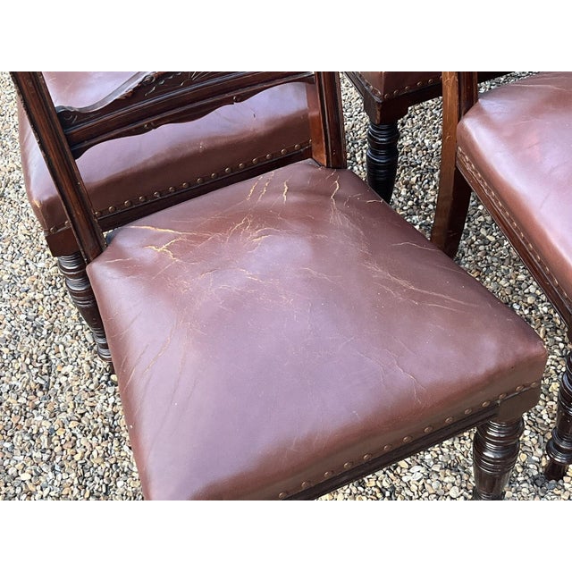 Victorian Extendable Dining Table and Chairs in Mahogany, Set of 7 For Sale - Image 16 of 18