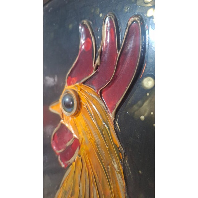 1970s Muro, Rooster Relief, 1970s, Mixed Media, Framed For Sale - Image 5 of 9