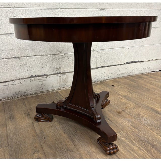 Alfonso Marina Biedermeier Regency Directoire Style Fruitwood Center Lamp Table For Sale - Image 13 of 18