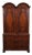 1800 Dutch Marquetry Dome Top Linen Press on Bun Feet For Sale